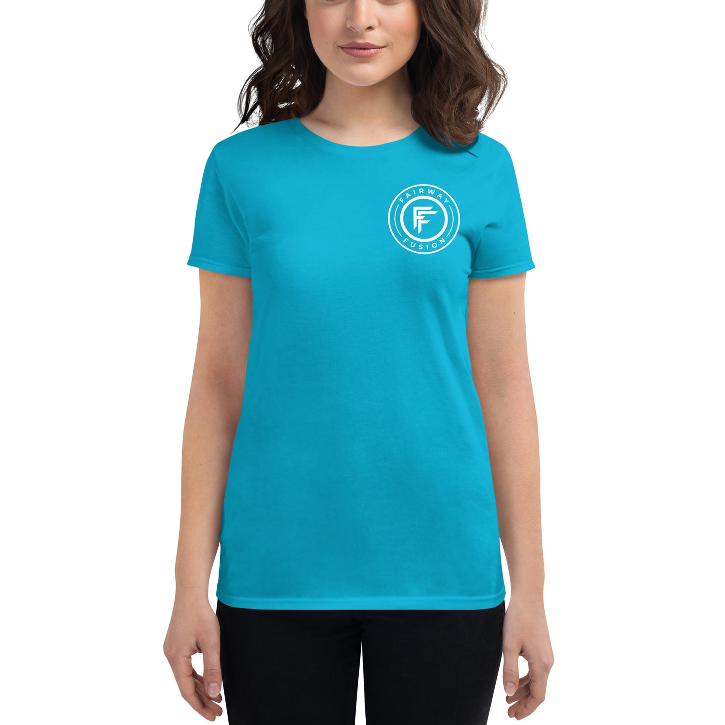 Women's short sleeve t-shirt-White Logo