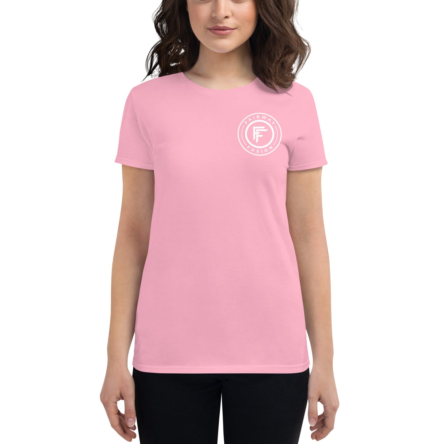 Women's short sleeve t-shirt-White Logo