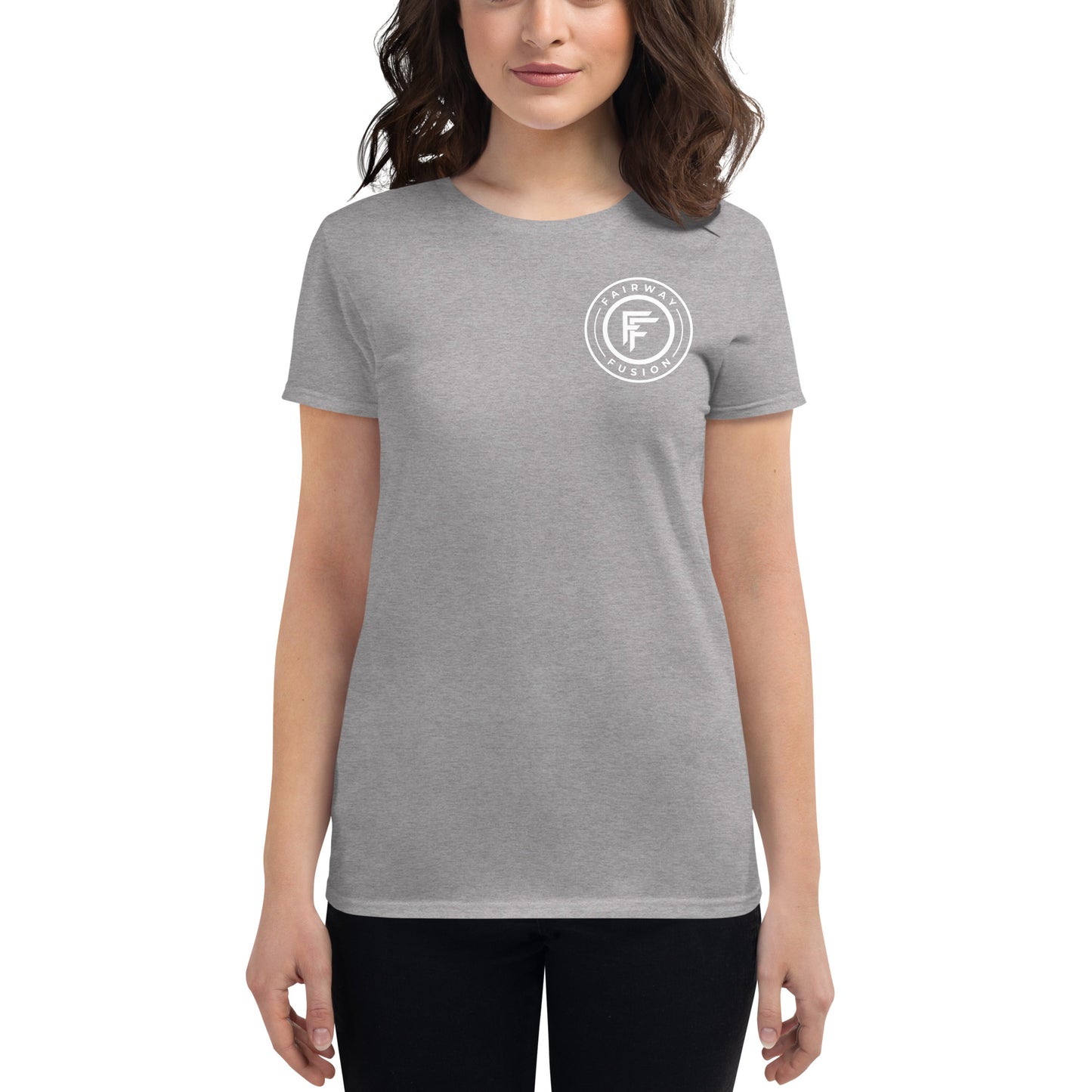 Women's short sleeve t-shirt-White Logo