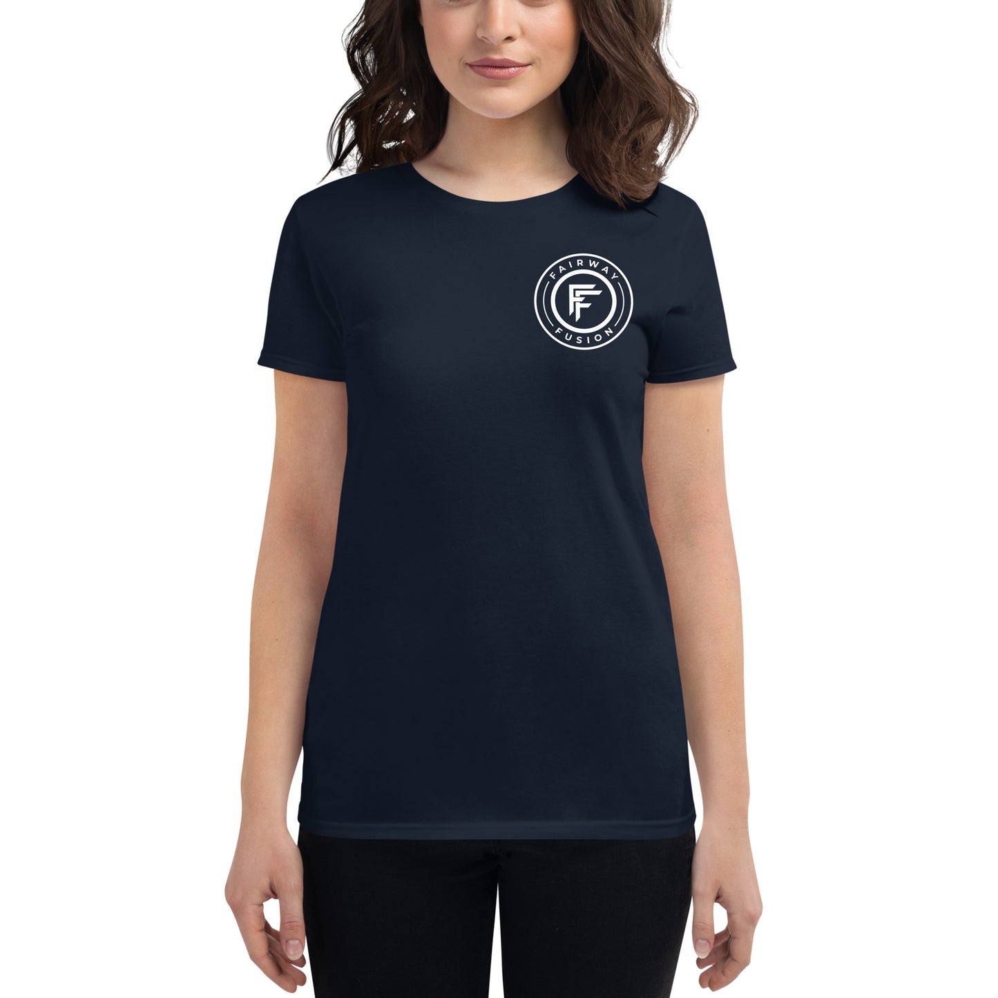 Women's short sleeve t-shirt-White Logo